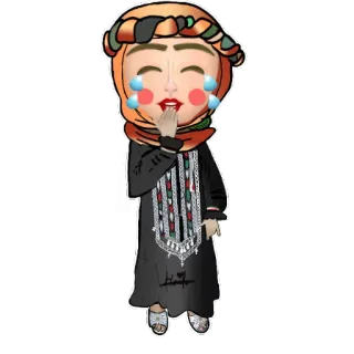 😂 Kartun, Emoji, Menangis, Karakter, Sedih, Wanita, Ilustrasi telegram sticker