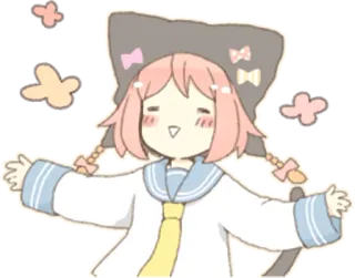 😙 Anime, Garota, Fofo, Desenho animado, Kawaii, Personagem telegram sticker