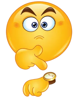 ⌚ emoji, thinking, question, time, watch telegram sticker