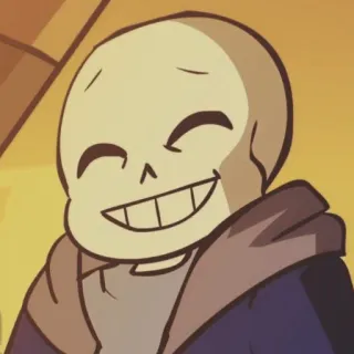 ☠️ Sans Undertale skeleton, video game, undertale, smiling, friendly telegram sticker