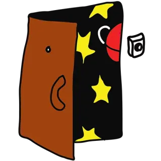 🚪 abstracto, dibujos animados, estrellas, puerta, ilustración whatsapp sticker