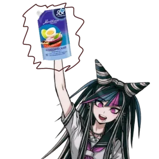 🥟 Ibuki Mioda Danganronpa Майонез
Провансаль
КЛАССИЧЕСКИЙ Anime, Cartoon, Mädchen, Mayonnaise, Danganronpa telegram sticker