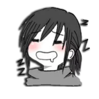 😴 zzz 졸린, 애니메이션, 얼굴, 피곤한, 나른한 telegram sticker