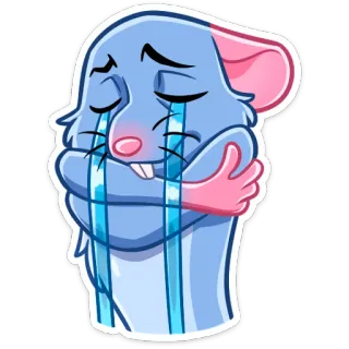 😭 ratón, rata, llorando, triste, lágrimas, dibujo animado, animal, pegatina telegram sticker
