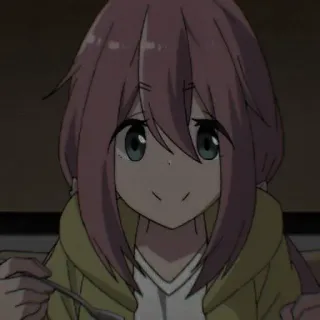 🐝 Nadeshiko Kagamihara Yuru Camp Anime, Niedlich, Mädchen, Cartoon, Figur, Entspanntes Campen telegram sticker
