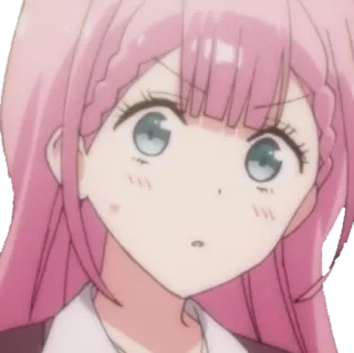 😯 Anime, Tóc hồng, Dễ thương, Cô gái, Hoạt hình telegram sticker