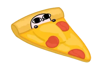 🍕 พิซซ่า, อาหาร, การ์ตูน, ชิ้น, ตลก, น่ารัก telegram sticker