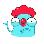 🤡 Cartoon, Clown, Stinkefinger, Unverschämt, Lustig telegram sticker