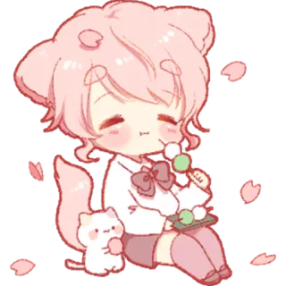 Весенний кун @nyasticks telegram stickers