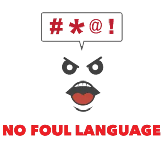 👿 NO FOUL LANGUAGE Langage offensant, Jurons, Censuré, En colère, Gros mots telegram sticker