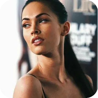 💇 Megan Fox Megan Fox, actress, celebrity, portrait, woman, beautiful telegram sticker