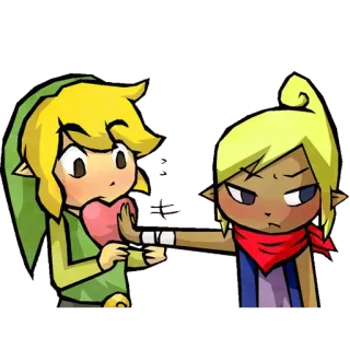 💔 Link The Legend of Zelda Link, The Legend of Zelda, videogioco, amore respinto, cartone animato telegram sticker