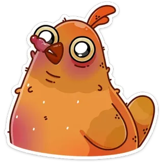 🤕 kip, vogel, cartoon, dier, schattig telegram sticker