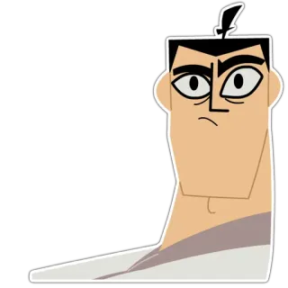 😕 Samurai Jack samurai, cartoon, animiert, charakter whatsapp sticker