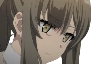 🙁 Anime, Mädchen, süß, emotional, traurig, Gesichtsausdruck telegram sticker