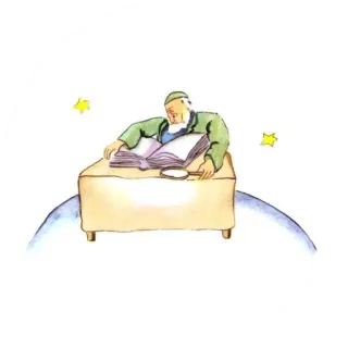 👑 el principito, lector, libro, estrellas telegram sticker