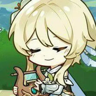 ⛸ Lumine Genshin Impact anime, video game, lumine, genshin impact, chibi telegram sticker