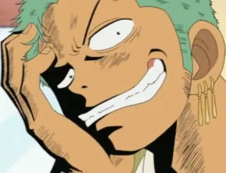 😈 Zoro One Piece 애니메이션, 원피스, 조로, 캐릭터, 만화 telegram sticker