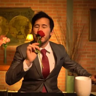 😍 Markiplier markiplier, rose, costume, fleur, homme, youtubeur, gamer, acteur telegram sticker