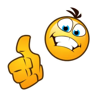 👍 emoji, thumbs up, approval, like, positive, good telegram sticker