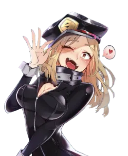 😉 Anime, Femme, Personnage, Uniforme, Fille, Portrait telegram sticker