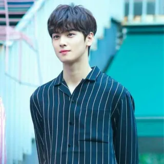 😎 coreano, attore, cantante, modello, bello, Astro, Cha Eun-woo telegram sticker