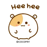 😂 Hee hee hamster, cute, kawaii, animal, cartoon, heehee telegram sticker