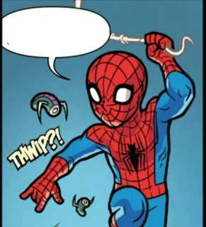 🕸 Spider-Man THWIP?! super-herói, quadrinho, Homem-Aranha, Marvel, teia telegram sticker