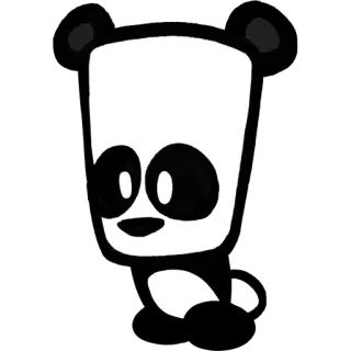 🐼 Panda, Animal, Dibujo animado, Lindo whatsapp sticker