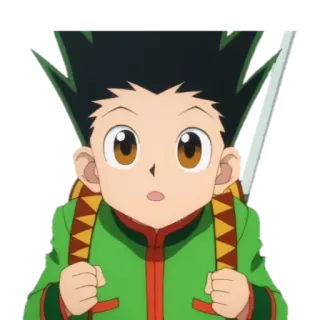 😯 Gon Freecss Hunter x Hunter Gon Freecss, anime, Hunter x Hunter, character, manga telegram sticker