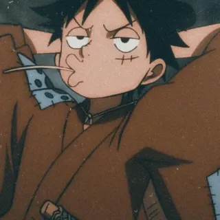 😗 Monkey D. Luffy One Piece anime, desenho animado, engraçado, fofo, Monkey D. Luffy, One Piece, pirata whatsapp sticker
