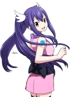 😀 Wendy Marvell Fairy Tail Anime, Fairy Tail, Wendy Marvell, Magier, Süß, Cartoon, Charakter telegram sticker
