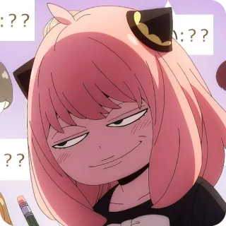 🙂 Anya Forger Spy x Family anime, spy x family, anya forger, kreskówka, śmieszna mina, zarozumiały, słodki telegram sticker