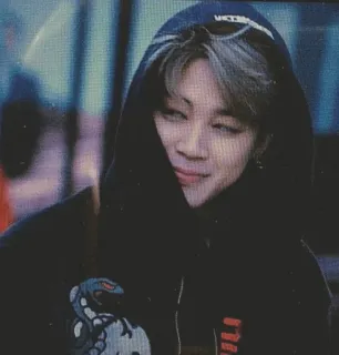 🌚 man, hoodie, portret, kpop, aziatisch, idool, jimin telegram sticker