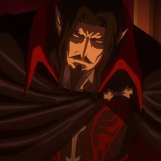 ⚰️ Vlad Tepes Castlevania вампир, аниме, castlevania, монстр, злодей, граф, дракула telegram sticker
