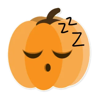 😴 zzz zucca, halloween, assonnato, autunno, autunno, dormire telegram sticker