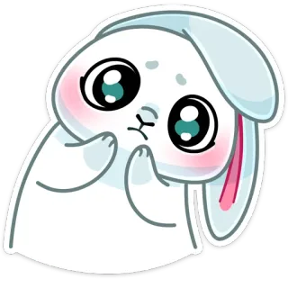 🥺 coelho, fofo, kawaii, animal, adesivo telegram sticker