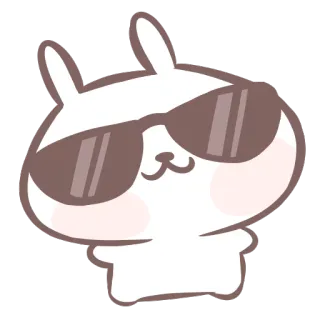 😎 coelho, coelhinho, legal, óculos de sol, animal, desenho animado telegram sticker