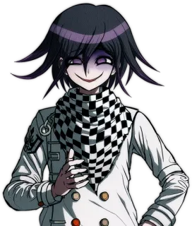 😈 Kokichi Oma Danganronpa V3: Killing Harmony Anime, Kokichi, Oma, Danganronpa, Postać, Złośliwy, Fioletowy, Zły whatsapp sticker