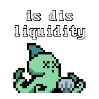 🦈 is dis liquidity มีม, คริปโตเคอร์เรนซี, สภาพคล่อง, ตลก, ศิลปะดิจิทัล telegram sticker