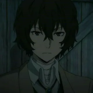 🙁 Dazai Osamu Bungou Stray Dogs Аниме, Bungou Stray Dogs, Дазай Осаму, Персонаж, Осаму Дазай, Японская анимация telegram sticker