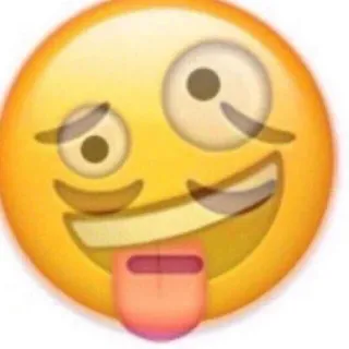 😔 emoji, pazzo, divertente, faccia telegram sticker