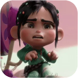 😩 Vanellope von Schweetz Wreck-It Ralph telegram sticker