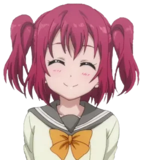 😊 Ruby Kurosawa Love Live! Sunshine!! Anime, Niedlich, Mädchen, Charakter, Lächeln, Ruby Kurosawa whatsapp sticker