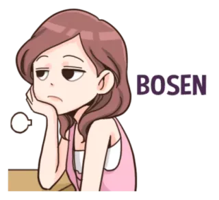 😔 BOSEN gelangweilt, Frau, Indonesien, indonesisch telegram sticker
