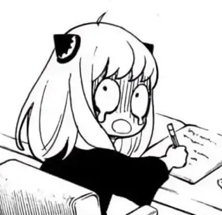 🥜 Anya Forger Spy × Family Anime, Manga, Schockiert, Schreiben, Anya Forger, Spy x Family telegram sticker