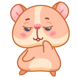😏 hamster, middle finger, offensive gesture, cartoon animal, cute, sticker telegram sticker