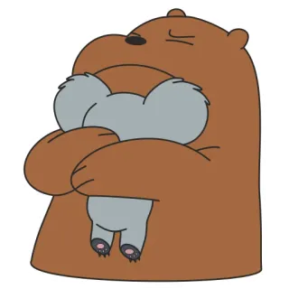 💞 orso, abbraccio, cartone animato, animale telegram sticker