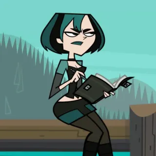 🖇 Gwen Total Drama 漫画, ティーン, エモ, 女の子, イラスト, トータルドラマ, アニメ telegram sticker