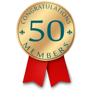 ⚜ CONGRATULATIONS
50
MEMBERS congratulations, award, medal, achievement, milestone, celebration, members telegram sticker
